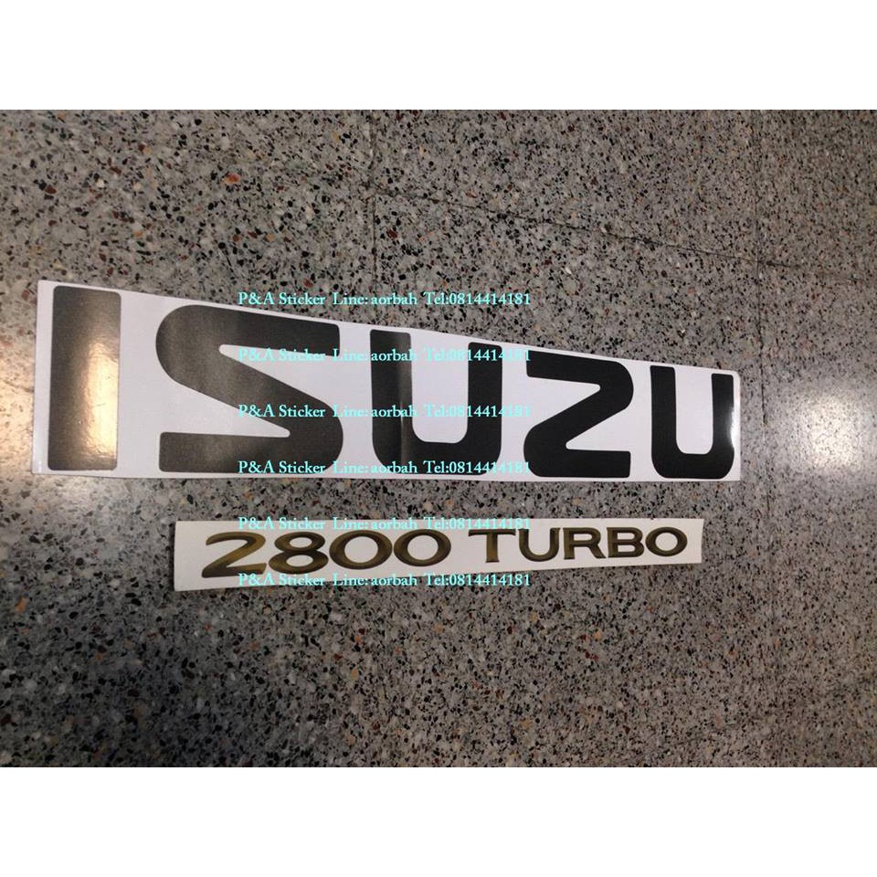 สติ๊กเกอร์งานสกรีน ISUZU 2800 TURBO ติดฝาท้าย ISUZU TFR / ISUZU มังกร
