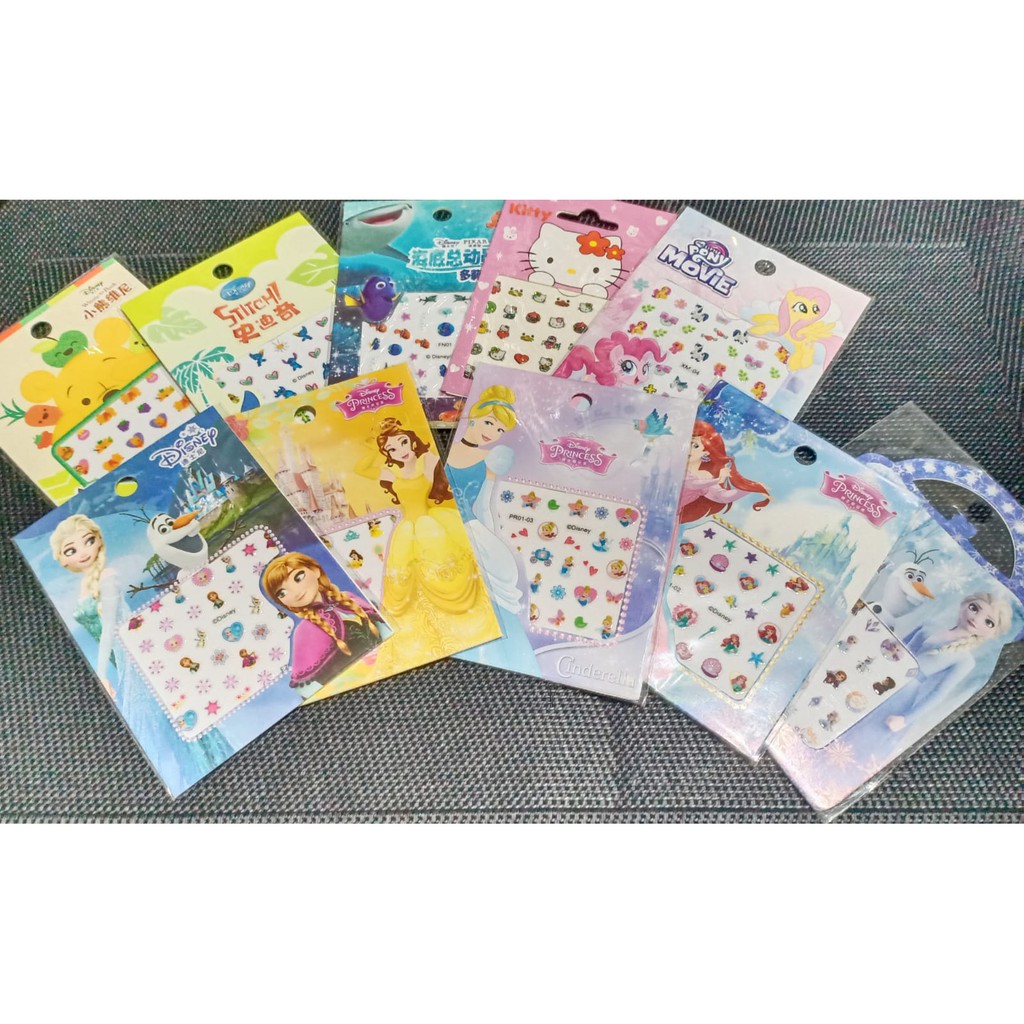 CHILDRENS NAIL STICKERS PRINCESS NAIL ART STICKERS CHILDRENS NAIL STICKERS