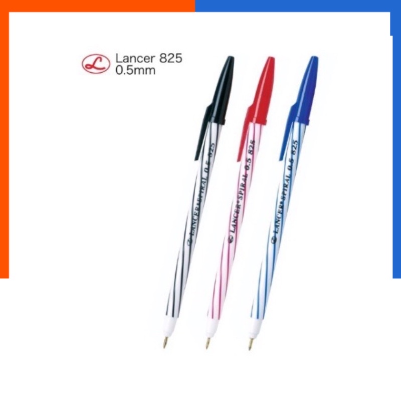 ปากกาลูกลื่น แลนเซอร์ 825 LANCER แพค 5 ด้าม/10 ด้าม 0.5mm รุ่นในตำนาน พร้อมส่ง มีเก็บปลายทาง US.Station