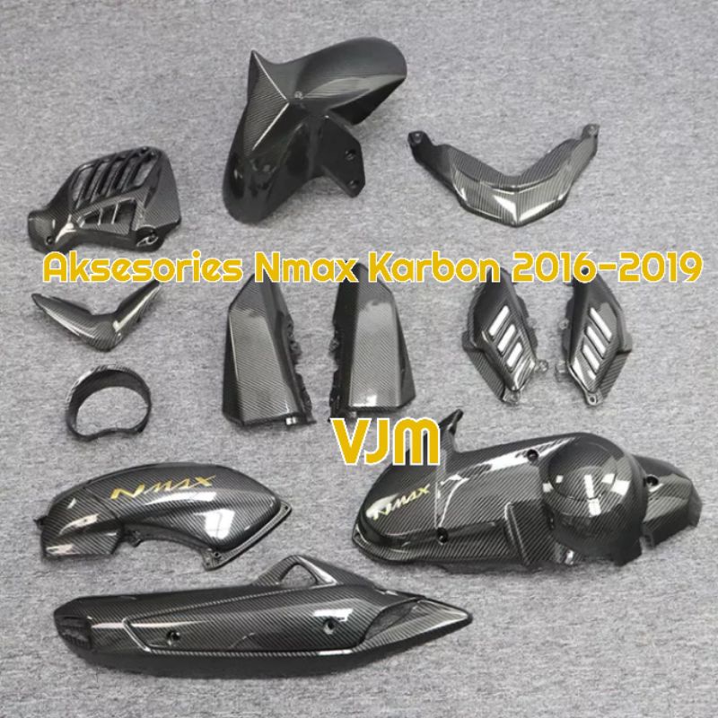 Nmax body carbon ครบชุด 2016-2019 อะไหล่ตัวถัง Nmax carbon/Ductail Nmax/Speedo Nmax/handlebar cover ฯลฯ