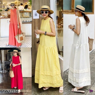 Maxi Dress เดรสยาว แขนกุด