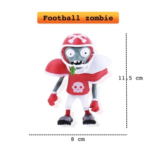 Football zombie ซอมบี้นักรักบี้ ถอดหัวได้ ของเล่นพืชปะทะซอมบี้ โมเดลสะสม ฟิกเกอร์ซอมบี้ zombiesplant กีฬารักบี้