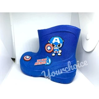 รองเท้าบูทเด็ก Marvel Spiderman Captain America รองเท้าบู๊ทเด็ก กันน้ำ กันฝน BM01