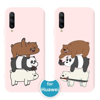 เคสโทรศัพท์พิมพ์ลายหมีน่ารัก huawei p 20 p 30 lite p 20 nova 3 i 3e 4e tpu