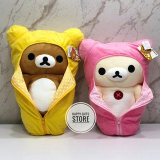 RILAKKUMA ตุ๊กตา ริลัคคุมะ,โคริคุมะในถุงนอน 50cm (เลือกแบบ)