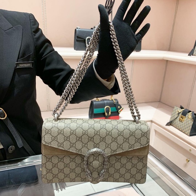 ใบขวา Gucci Dionysus small GG shoulder bag ขนาด 11"W x 7"H x 3.5"D รุ่นนี้คือดี เรียบหรูดูดีคะ ราคา 63500 บาทคะ