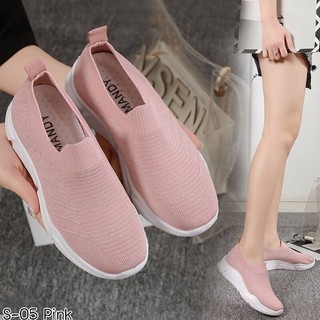 S-05 รองเท้าผ้าใบแฟชั่นผ้ายืด มี 4 สี (GK881)