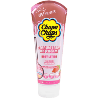 [𝕗𝕝𝕒𝕤𝕙𝕤𝕒𝕝𝕖 เหลือ 79.- โค้ดINCSM5F] ของแท้/พร้อมส่ง Chupa Chups Strawberry Cream Body Lotion BB Pink 200ml.