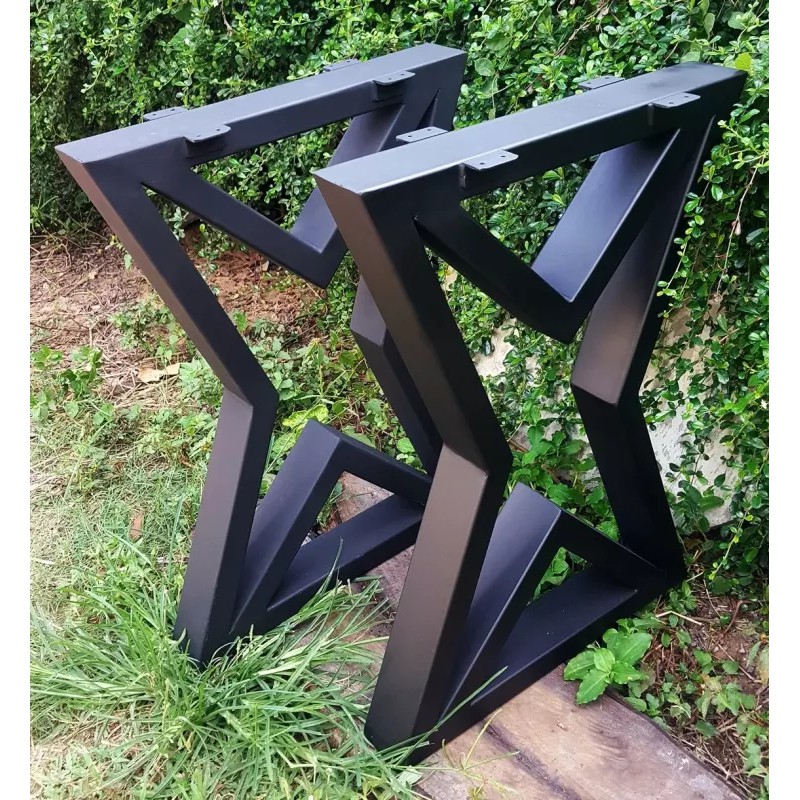 MPT Steel ขาโต๊ะเหล็ก ขาโต๊ะ 1 ชุด STAR Model สูง 70cm สีดำด้าน