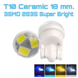 [New!!] [1คู่ ] T10 Ceramic 3smd 2835 รุ่นสั้นที่สุดในโลก!! 18mm. ใส่ที่แคบโดยเฉพาะ ใครต้องการหลอดเล็กมาจัดด่วนๆ