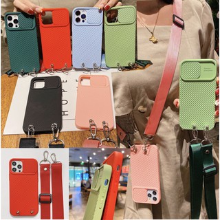 พร้อมส่ง📱👜CASE Messenger เคสสะพาย เคสเลื่อนปิดเลนส์ เคสเลื่อนปิดกล้อง เคสซิลิโคน เหมาะสำหรับ Apple iPhone12 / 12 ProMax💖