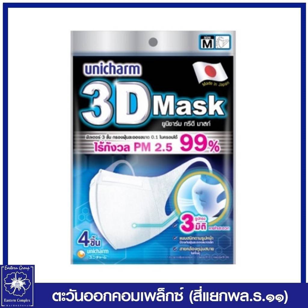 หน้ากากอนามัย 3D MASK ป้องกันฝุ่น PM 2.5 ขนาด M (แท้)