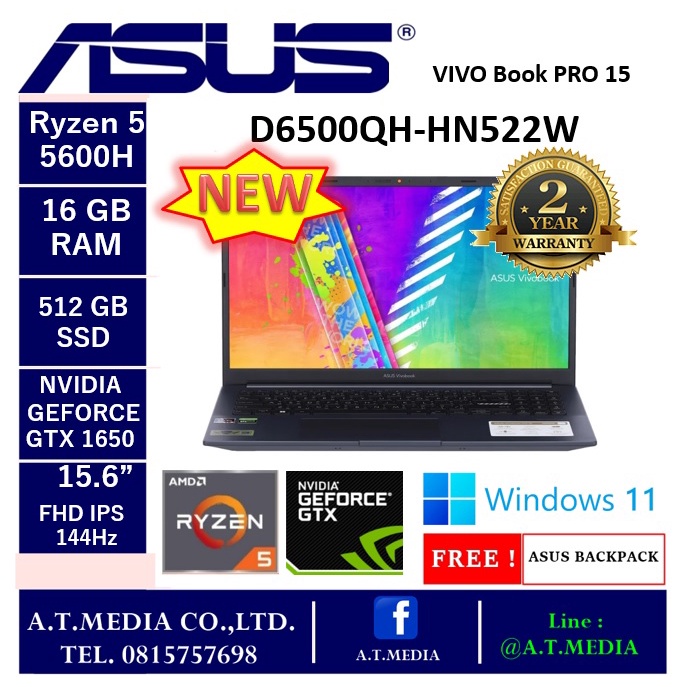Asus Vivobook Pro 15 D6500QH-HN522W