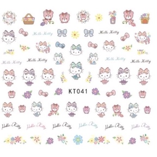 KT041 สติกเกอร์ลายการ์ตูน คิตตี้ Kitty ติตตี้ติดโบว์ น่ารัก สำหรับติดเล็บหรือติดตกแต่งสิ่งของเล็กๆน่ารัก