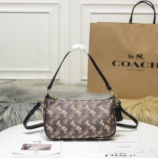 (แท้ 💯%‼) Coach Messico Top Handle pouch in signature