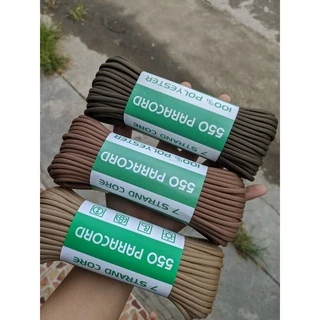 เชือกพาราคอร์ด Paracord 550 เชือกคุณภาพดี ขนาด4มิล ยาว31เมตรหรือ100ฟุต ทนUV