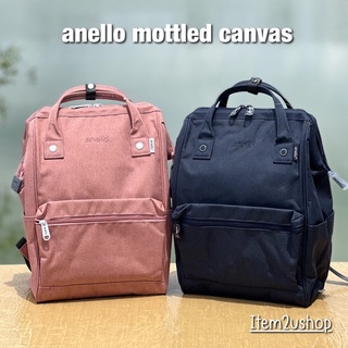 Anello แท้ Anello mottled canvas รุ่นผ้าปักโลโก้