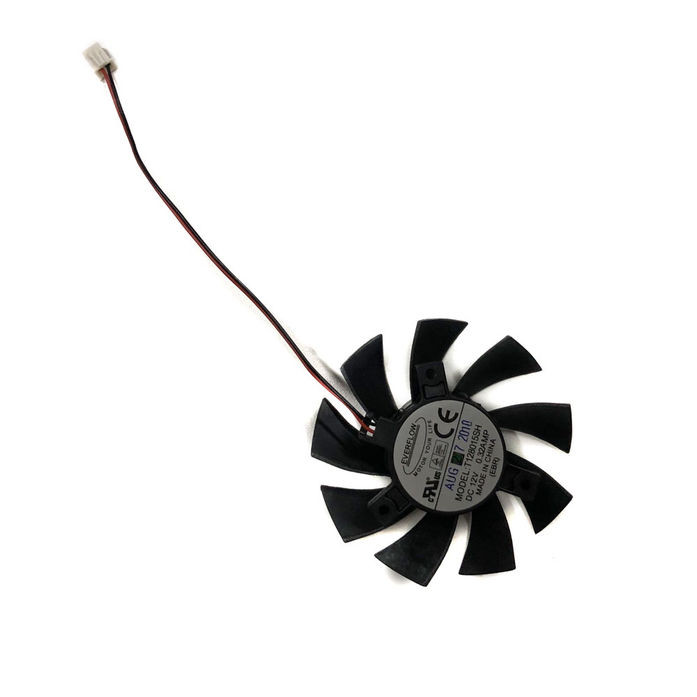 ทีที128015SH 2pin 3PIN GPU VGA Cooler พัดลมระบายความร้อนสําหรับ Gigabyte N240 N250 GTS240 250 GTS450