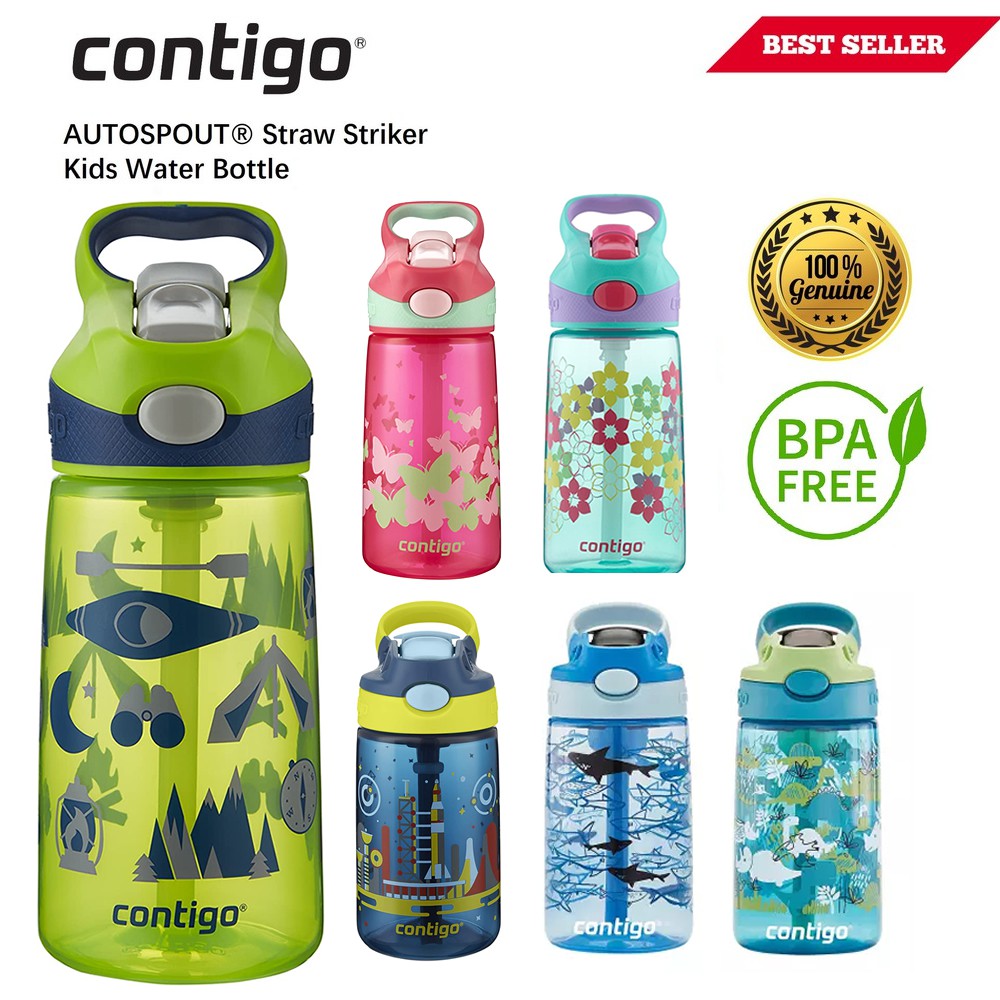 🇺🇸 USA 🇺🇸 [USA] ขวดน้ำ Contigo Autospout Kids Water Bottle BPA Free 14 Oz ไม่หก ไม่ซึม ยกดื่มไม่สำลักคะ