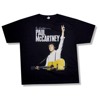 เสื้อยืด พิมพ์ลาย Paul Mccartney "Ny Event" On The Run Tour Blk Beatles สําหรับผู้ชาย SDF78859