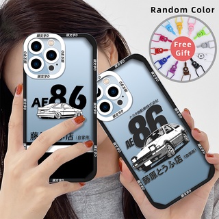 เคสซิลิโคนนิ่ม พิมพ์ลายอนิเมะ Initial D สําหรับ iPhone 13 Pro Max 11 12 lphone SE 2022 7 8 Plus