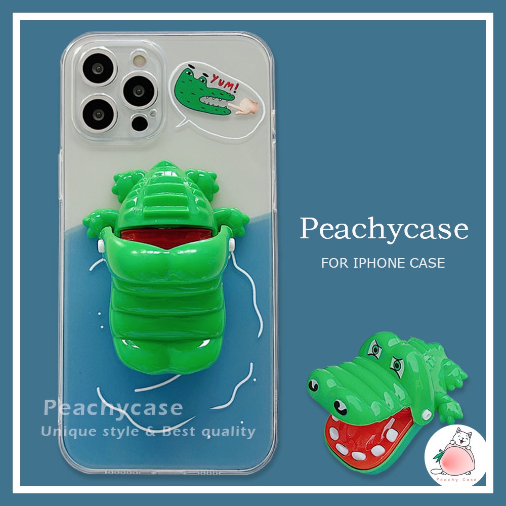 เคสโทรศัพท์มือถือ Tpu ลายหนังจระเข้กัดสําหรับ Apple Iphone 13 11 12 Pro Max X Xs Max Xr Xsmax 7 8 Plus