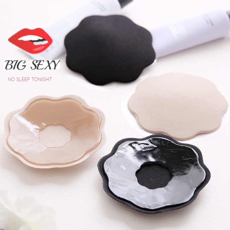 ซิลิโคนแปะหัวนมรูปดอกไม้พร้อมส่งสองแบบ สองสี กาวแน่น เหนียว S-208 ราคาส่ง