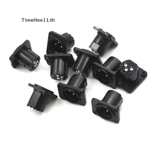 【TimeHee11】ซ็อกเก็ตแจ็คเชื่อมต่อ ตัวผู้ 3-Pin XLR 10 ชิ้น