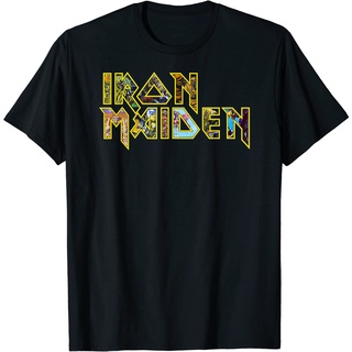 เสื้อยืดโอเวอร์ไซส์เสื้อยืด พิมพ์ลายโลโก้ Iron Maiden สําหรับผู้ใหญ่S-3XL