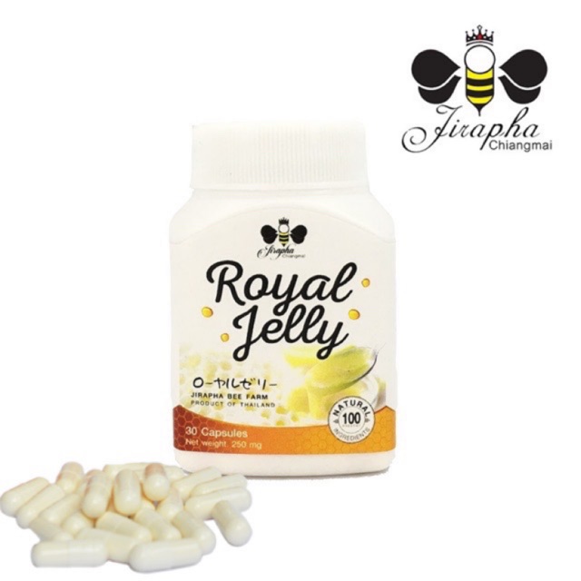 นมผึ้ง แบบแคปซูล ขวดละ 30 แคปซูล - Royal Jelly