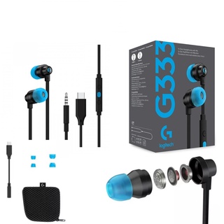 Logitech G333 Gaming Earphones หูฟังเกมมิ่ง In-Ear  Black