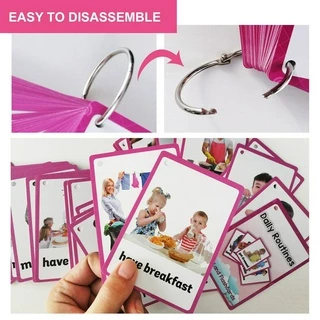 45Pcs Daily Routines Cognitive Card Learn English Word Literacy Game Education Kid Toy Smart Reading Pen