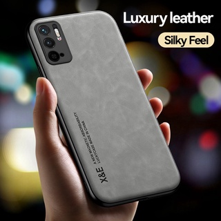 เคสโทรศัพท์หนัง PU TPU แบบนิ่ม กันกระแทก หรูหรา สําหรับ Redmi Note 10 5G Poco M3 Pro 4G 5G