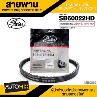 สายพาน HONDA SCOOPY i / ICON (108cc) POWERLINK SCOOTER BELT สายพานมอเตอร์ไซค์ อะไหล่มอไซค์ อะไหล่แต่ง มอเตอร์ไซค์ MB0059