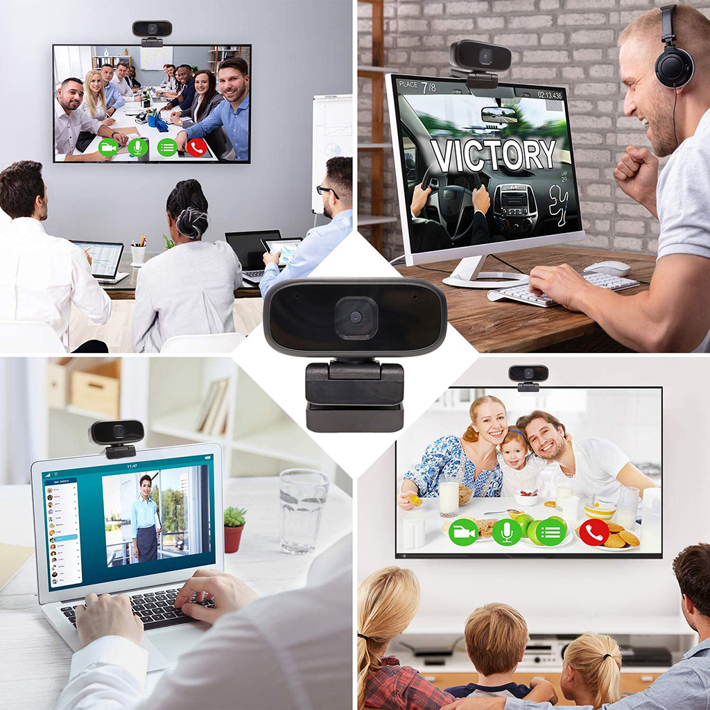 1080P 720P Webcam Professional for Online Classes and Online live 360°+90° Rotation webcam camera Built-in HD microphone #8