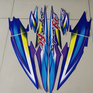 สติกเกอร์ติดมอเตอร์ สีฟ้า คุณภาพดี สําหรับ honda supra fit 2003 2004