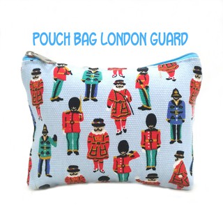 London GUARD กระเป๋าเครื่องสําอาง ผ้าแคนวาส สีฟ้า 12 ชิ้น