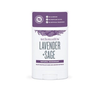 Schmidts® Natural Deodorant Stick LAVENDER + SAGE 75g /or 92g โรลออนสติ๊ก ผลิตภัณฑ์ระงับกลิ่นกายจากธรรมชาติ