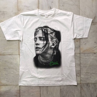 เสื้อยืดผ้าฝ้ายพิมพ์ลาย ☍❁✽เสื้อยืด billie eilish  raptee billie eilish