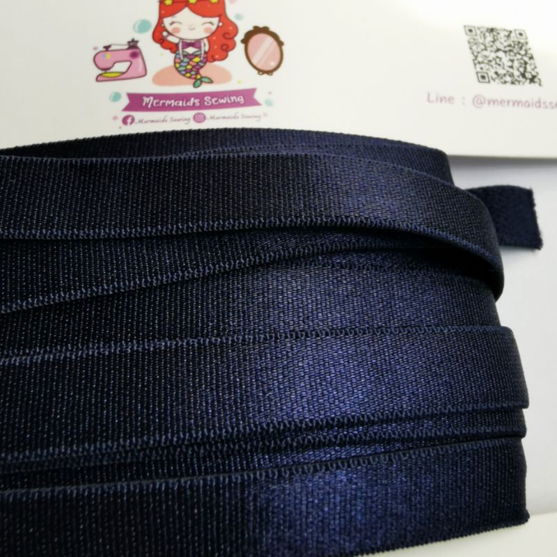 สายเสื้อชั้นใน สีกรม navy ขนาด 10 มม. เนื้อซาตินเงา 5 หลา ราคา ถูกที่สุด ดีลบีเคเค แกลเลอรีภาพที่ 2