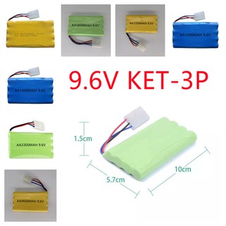 แบตเตอรี่ แบตเตอรี่รถบังคับ9.6V  3สาย3ขั้ว KET-3P