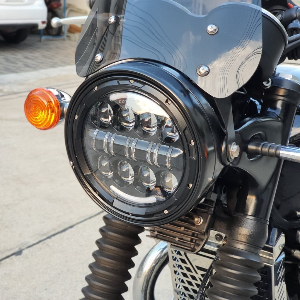 💥พร้อมส่ง💥 โคมเหล็ก 7 นิ้ว ใส่ไฟหน้าขนาด7 นิ้ว โคมแต่ง โคมไฟหน้า กรอบไฟหน้า Royal Enfield Triumph - รูปที่ 5