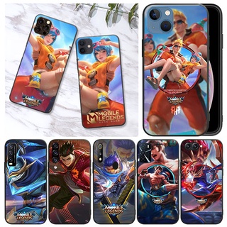 เคสโทรศัพท์มือถือแบบนิ่ม ลายการ์ตูน mobilelegends สีดํา สําหรับ Samsung A01 EU A02 M02 A03S A10 A10S A21