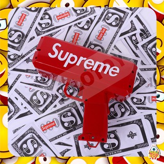 ปืนยิงเงิน ปืนยิงแบงค์ Supreme ใช้ถ่าน ของเล่นปืนยิงธนบัตร ปืนสายเปย์ ปืนยิงแบงค์ พร้อมธนบัตร