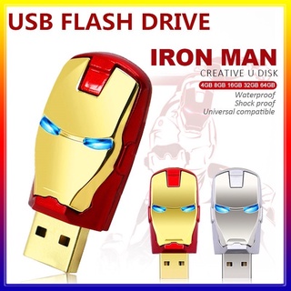 แฟลชไดรฟ์เหล็กกันน้ํา flash drive แฟลชไดรฟ์โลหะ 2 tb usb แฟลชไดรฟ์ 3 . 0 ความเร็วสูง Iron man ไอรอนแมน