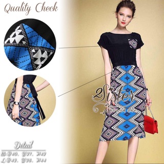 Dark &amp; Blue Color Stylish Modern Korea Dress