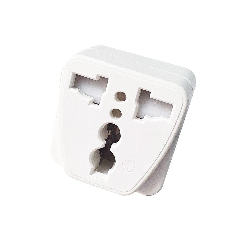 King ปลั๊กแปลง มีม่านนิรภัย ใช้แปลงหัวปลั๊กไฟ 3 ขาเป็น 2 ขา Power adapter plug US ไปยัง EU