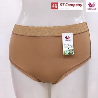 Wacoal Panty แบบเต็มตัว ขอบลูกไม้ สีโอวัลติน (OT) 1 ตัว ทรง Short ใส่สบาย ยืดหยุ่น ระบายอากาศ กางเกงใน วาโก้ รุ่น WU4893