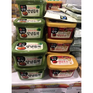 ขนาด 1 กิโลกรัม โคชูจัง korea cj gochujang 해찬들 고추장  นำเข้าจากประเทศเกาหลี100% ซอสพริกเกาหลีของแท้