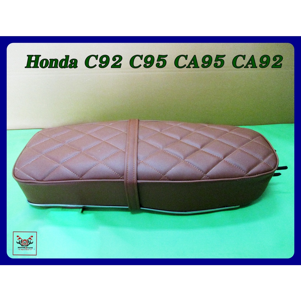 HONDA C92 C95 CA95​ CA92 - SEAT "BROWN" DIAMOND CUT STITCH​ // เบาะรถ สีน้ำตาล เย็บลายข้าวหลามตัด